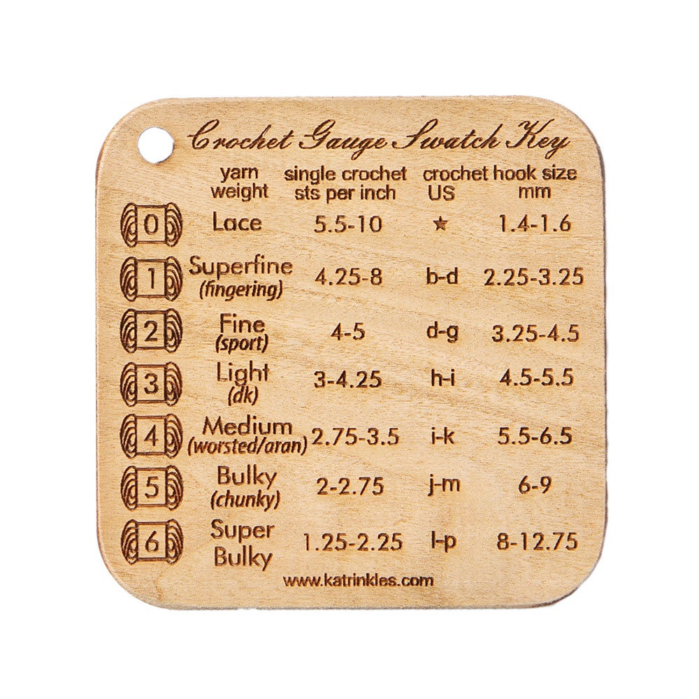 Crochet Gauge Swatch Key