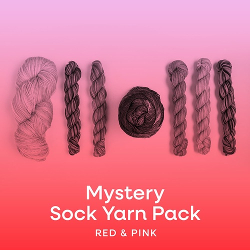 Image of Sock Yarn Mystery Bundle - Red & Pink