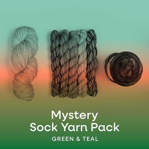 Image of Sock Yarn Mystery Bundle - Green & Teal