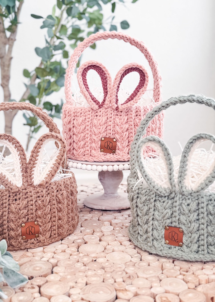 Wheat Stitch Easter Bunny Basket Crochet Pattern | Crochet.com