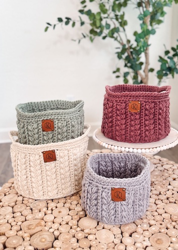Image of Wheat Stitch Nesting Baskets Crochet Pattern