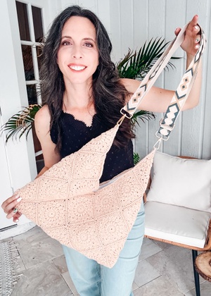 Granny Square Flower Bag Crochet Pattern