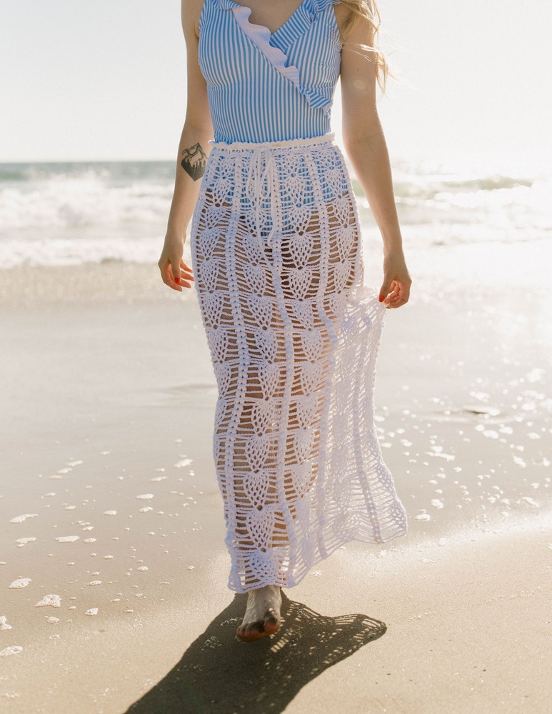 Debbie Turquoise Crochet Women’s Skirts