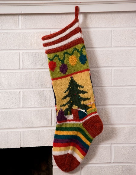 Knitting pattern for christmas stocking