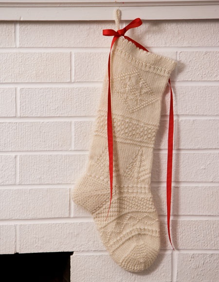 Mix It Up Textured Christmas Stocking Pattern