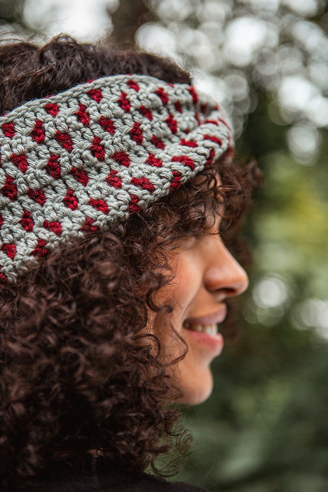 Polka Dot Ear Warmer Free pattern to Crochet