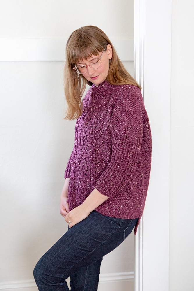 Canby Ferry Cabled Pullover Crochet Pattern