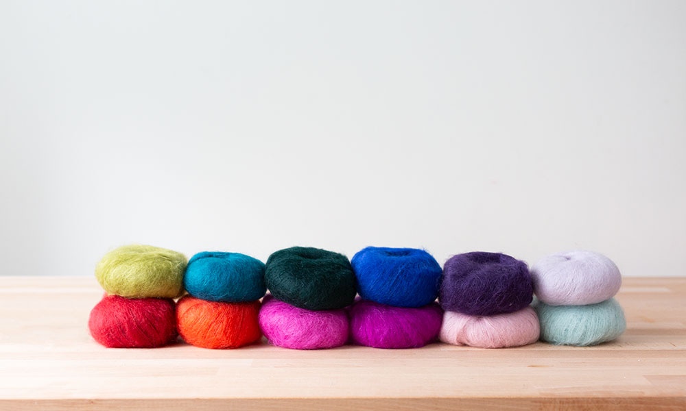 Nouveau 6 ballsx Luxe 50 g Fantaisie Doux Mohair Chaud Wrap Hand Knit Crochet Yarn 02