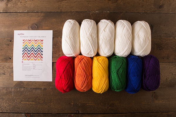 Rainbow Crochet Blanket Kit