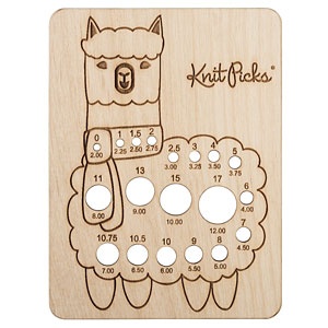 knit picks wooden alpaca knitting needle gauge