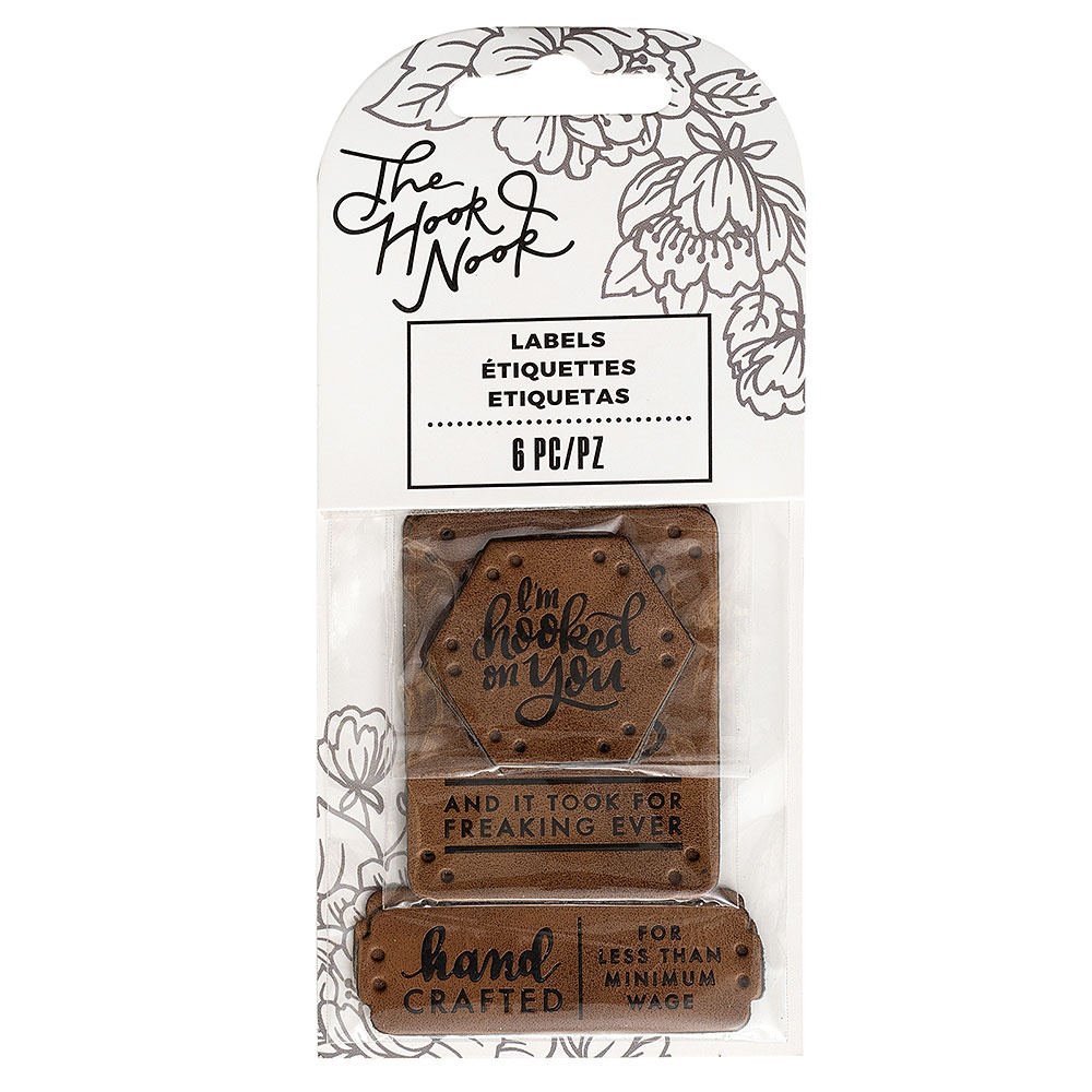 The Hook Nook Sew-On Project Labels - Faux Leather