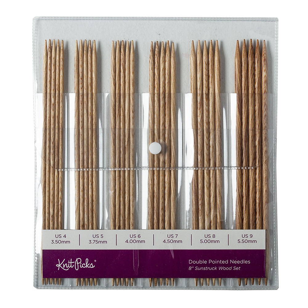 Knit Picks 4 Sunstruck Wood Double Pointed Knitting Needle Set
