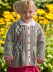 Child Argyle Jacket with Cables Pattern