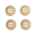 Wooden Buttons - Light 15mm