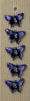 Handmade Stoneware Buttons - Blue Butterfly 