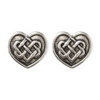 Silver Heart Buttons - 2 Pack