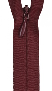 Invisible Polyester Zipper 22in - Barberry Red