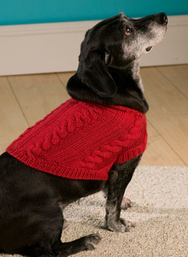 4 Cable Dog Sweater - Knitting Patterns and Crochet Patterns from ...