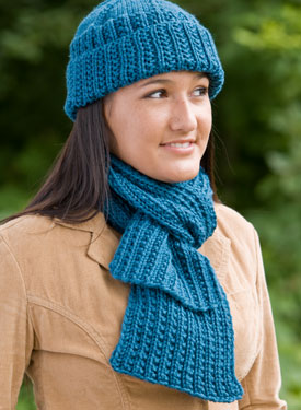 Download Farrow Rib Hat & Scarf Set - Knitting Patterns and Crochet ...