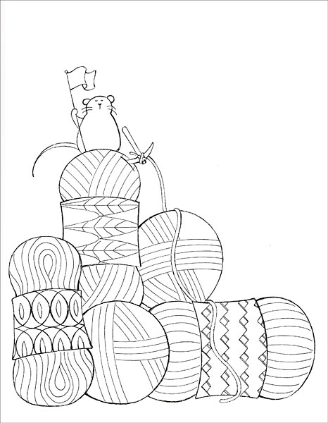 I Dream of Yarn A Knit and Crochet Coloring Book from