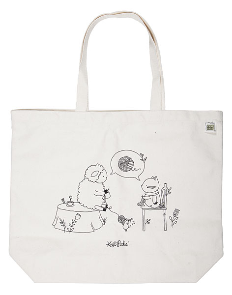 Sheep & Kitten Tote Bag from KnitPicks.com